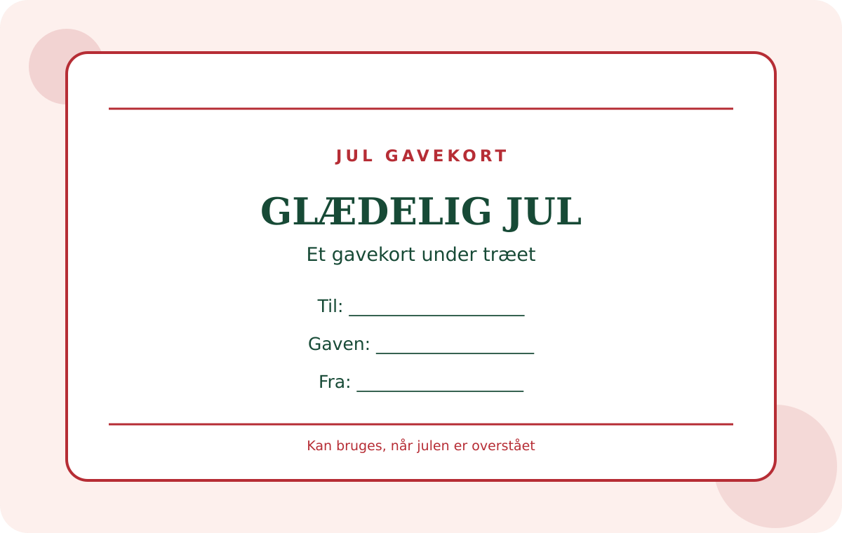 Forhåndsvisning af gratis gavekort-skabelon – Jul