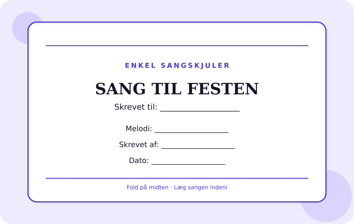 Forhåndsvisning af gratis sangskjuler-skabelon – Enkel